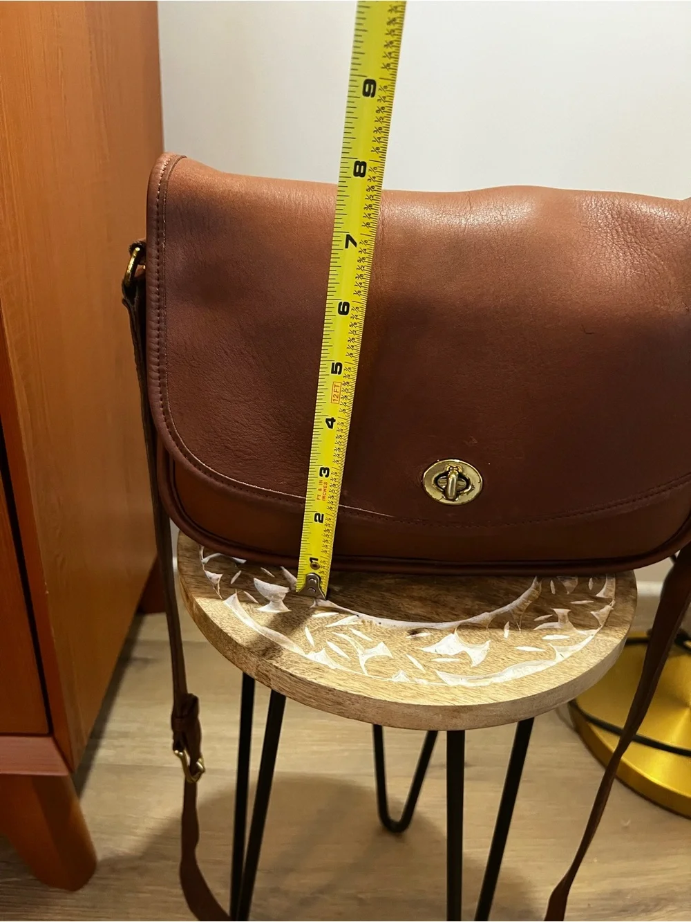 Vintage Coach City Bag Classic Brown Leather Crossbody Bag # 9790 - Picture 10 of 14